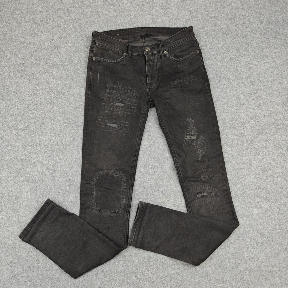 Ksubi Van Winkle Scrapyard Jeans Mens 29x32 Black Slim Stretch Denim Charcoal